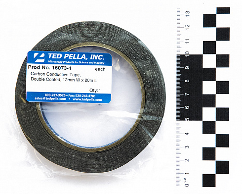 Двухсторонний электропроводящий углеродный скотч шириной 12 мм