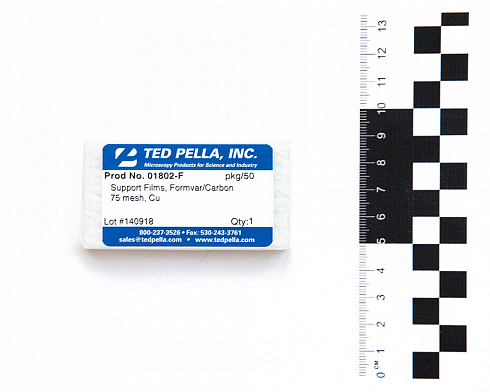 Медные сетки, 75 mesh, формвар+углерод, 50 шт./уп.,
