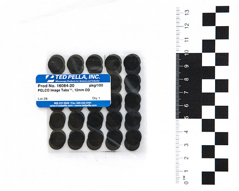 Двусторонние электропроводящие углеродные диски диаметром 12 мм, 100 шт./уп.