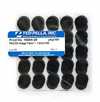 Двусторонние электропроводящие углеродные диски диаметром 12 мм, 100 шт./уп.