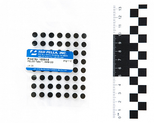 Двухсторонние электропроводящие углеродные диски диаметром 6 мм, 112 шт./уп.